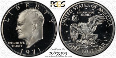 1971-S $1 Silver DDO FS-103 PR68CAM