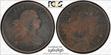 1804 1/2C C-11, Plain 4, Stems N1BN