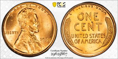 1955 1C MS65RD
