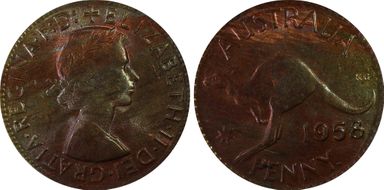 1958 Y. (p) 1D MS63RB