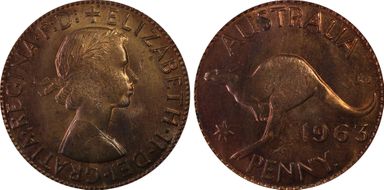 1963 Y. (p) 1D MS64RB