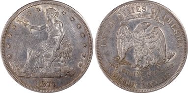 1877-S T$1 AU55