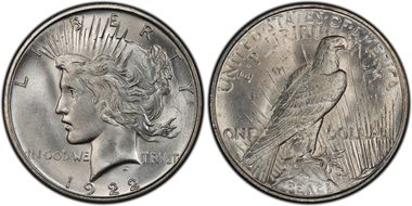 1922-D $1 MS65