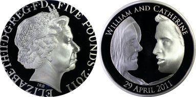 2011 £5 S-L22 Royal Wedding Ag PR69DCAM