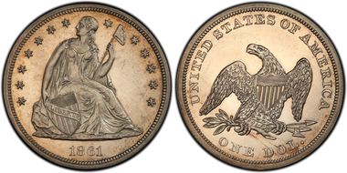 1861 $1 PR62