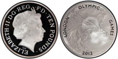 2012 £10 S-4950 London Olympic Games Ag PR69DCAM