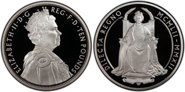 2012 £10 S-M1 Diamond Jubilee Ag PR69DCAM