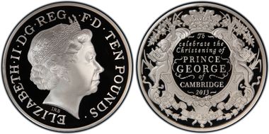 2013 £10 S-M3 Prince George Ag 5oz PR69DCAM