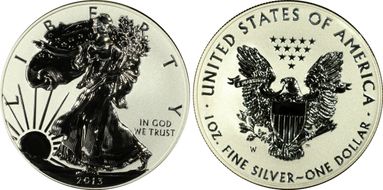 2013-W $1 Reverse Proof West Point Mint Set PR70