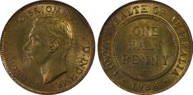 1938 1/2D MS64RB