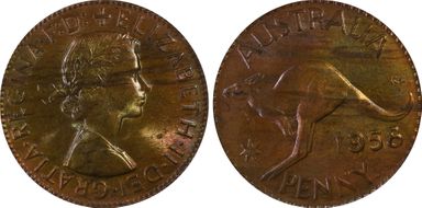 1958 Y. (p) 1D MS63RB