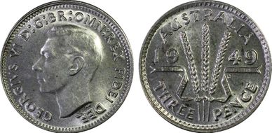 1949(m) 3D KM-44  Ag MS64