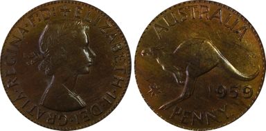 1959 Y. (p) 1D MS63BN