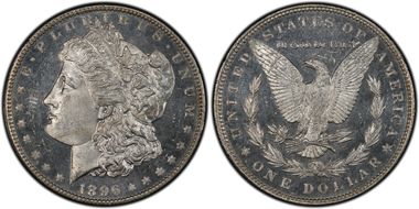 1896 $1 MS64+ DMPL