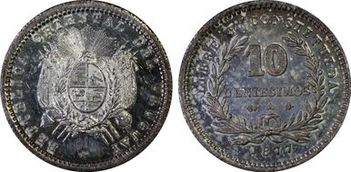 1877-A 10C Anchor Left MS64