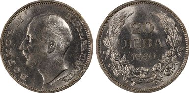 1940-A 20 Leva KM-47 MS63