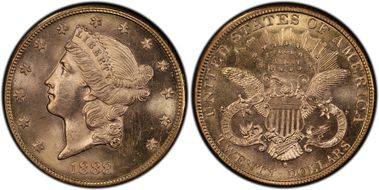 1888-S $20 Saddle Ridge Hoard MS63