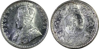 1917(C) 1/4 Rup SW-8.156 MS63