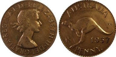 1957 Y. (p) 1D Brilliant PR63RD