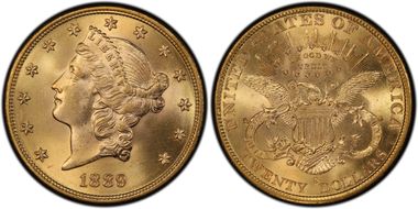 1889-S $20 Saddle Ridge Hoard MS64+