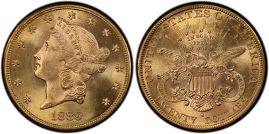 1889-S $20 Saddle Ridge Hoard MS63