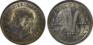 1951(m) 3D KM-44  Ag MS66