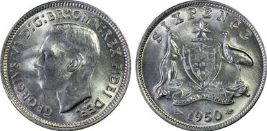 1950(m) 6D KM-45 Ag MS64