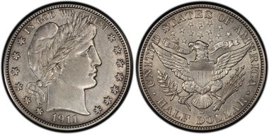 1911-D 50C AU53