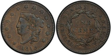 1819 1C Small Date XF45BN