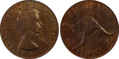 1959 Y. (p) 1D MS64RB