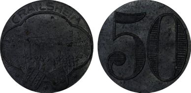 1918 50 Pfg Funck-83.13 Crailsheim MS63