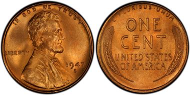 1947-S 1C MS67RD