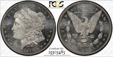 1879 $1 MS66PL