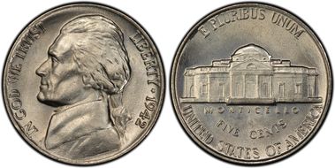 1942 5C Nickel MS67FS