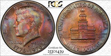 1976-S 50C Silver MS67