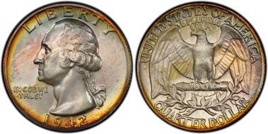 1942 25C PR67+