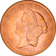 1876 $20 MS63