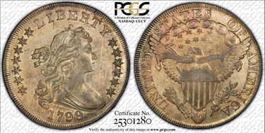 1799/8 $1 15 Reverse Stars MS62