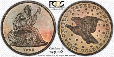 1836 $1 J-60 Original, Alignment I PR62