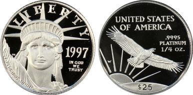 1997-W $25 Statue of Liberty PR70DCAM