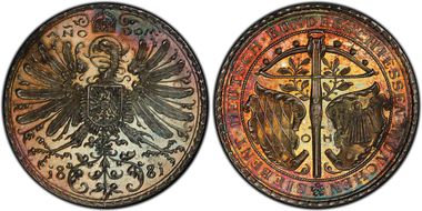 1881 Medal Steul-1 Hauser-556 Ag SP67