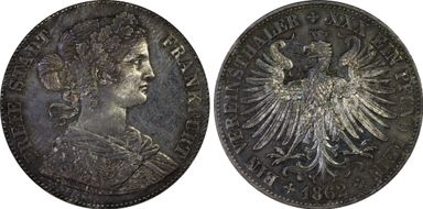 1862 Thaler KM-370 MS66