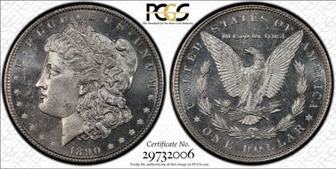 1890 $1 MS64DMPL