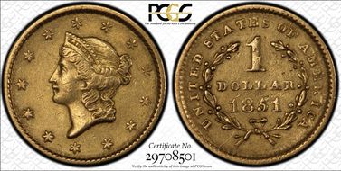 1851 G$1 AU53