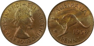 1958 Y. (p) 1D MS63RB