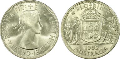 1962(m) Florin KM-60  Ag MS66+