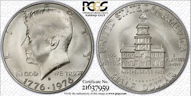 1976-S 50C Silver MS69