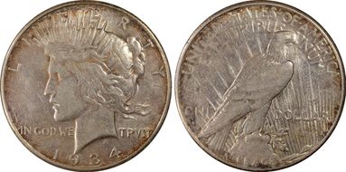 1934-S $1 XF45