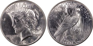 1934-D $1 MS62