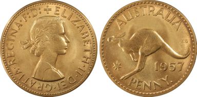 1957 Y. (p) 1D Matte PR66RD